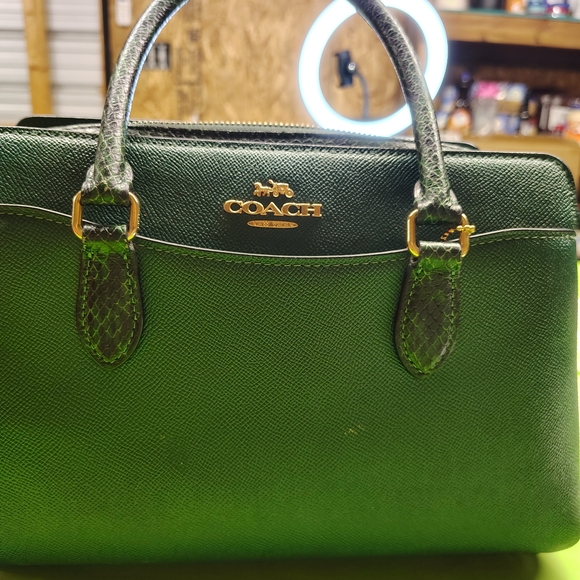 Coach Handbags - Coach Green Leather Handbag